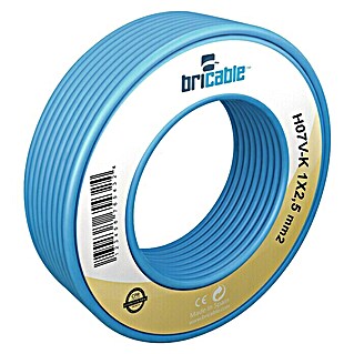 Bricable Cable unipolar neutro (H07V-K, Número de cables: 1, 2,5 mm², 5 m, Azul)