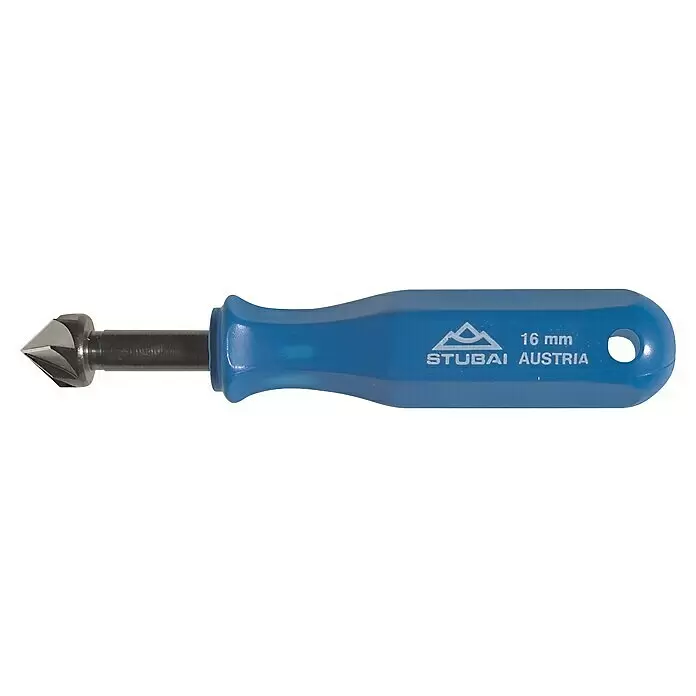 Stubai Krauskopfversenker - Kernlochbohrer: 16 mm - Blauer Stubai 16mm Senker mit Griff.