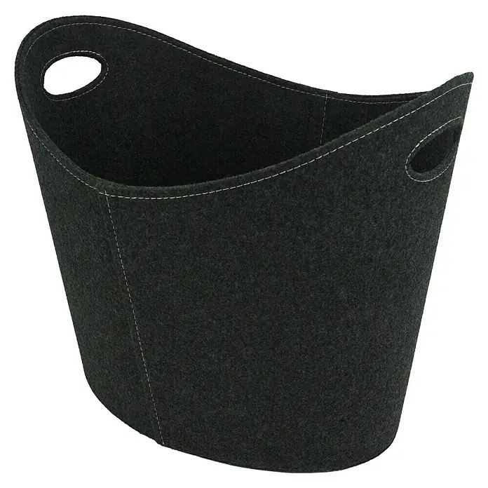 Valo Filzkorb - Grau, 54 x 40 x 36 cm - Dieser elegante graue Filzkorb mit Griffen ist ideal zur Aufbewahrung von Gegenständen und verleiht jedem Raum einen Hauch von Stil.
