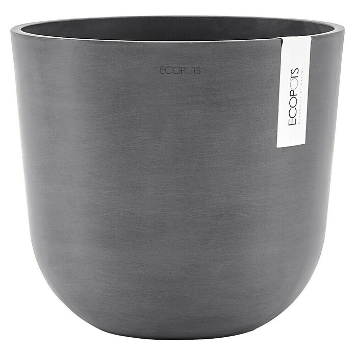 Ecopots Oslo Pflanztopf (Außenmaß (Ø x H): 25 x 21,8 cm, Kunststoff, Grau) | BAUHAUS