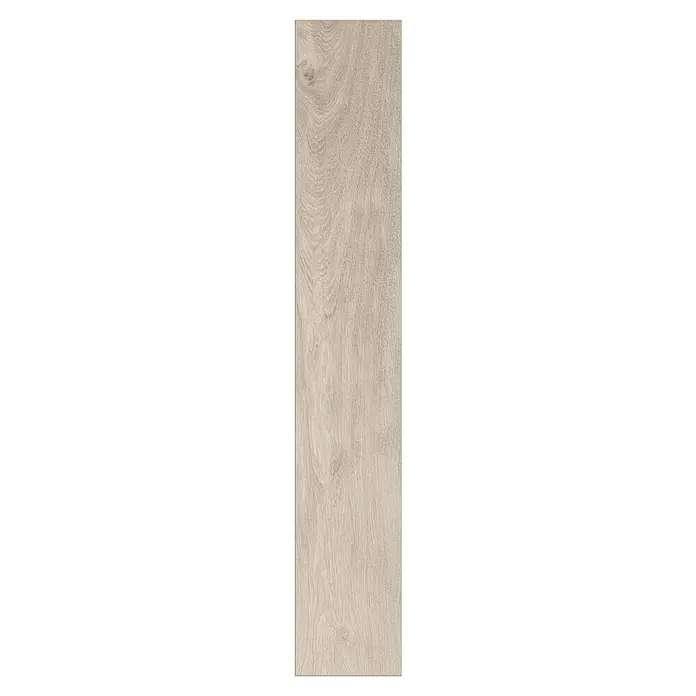 Krono Original Vinylbodenmuster Rocko Classic Airflow - 297 x 192 x 5 mm, Landhausdiele, Airflow - Ein beigefarbenes, längliches Paneel mit einer subtilen Maserung, das als attraktive Boden- oder Wandverkleidung dient.