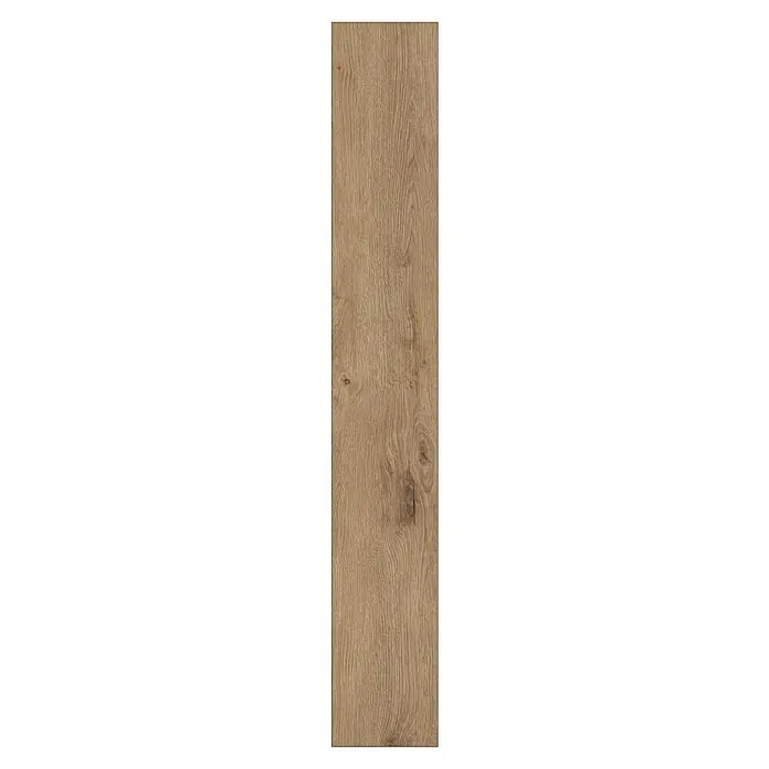Krono Original Laminat Organic Flex - Flax River Oak, Landhausdiele, 1.288 x 189 x 7 mm - Ein rechteckiges Bild einer einzelnen Diele in hellbrauner Holzoptik, die die Maserung des Holzes zeigt.
