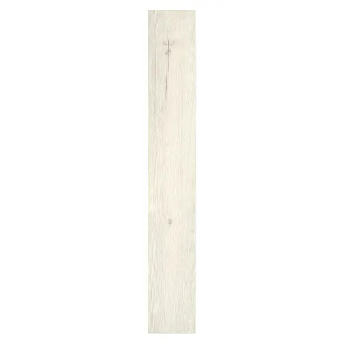Krono Original Laminat Organic Flex - Pearl River Oak, Landhausdiele, 1.288 x 189 x 7 mm - Elegante weiße Holzbodenfliese mit subtiler Maserung, ideal für moderne und minimalistische Innenräume.