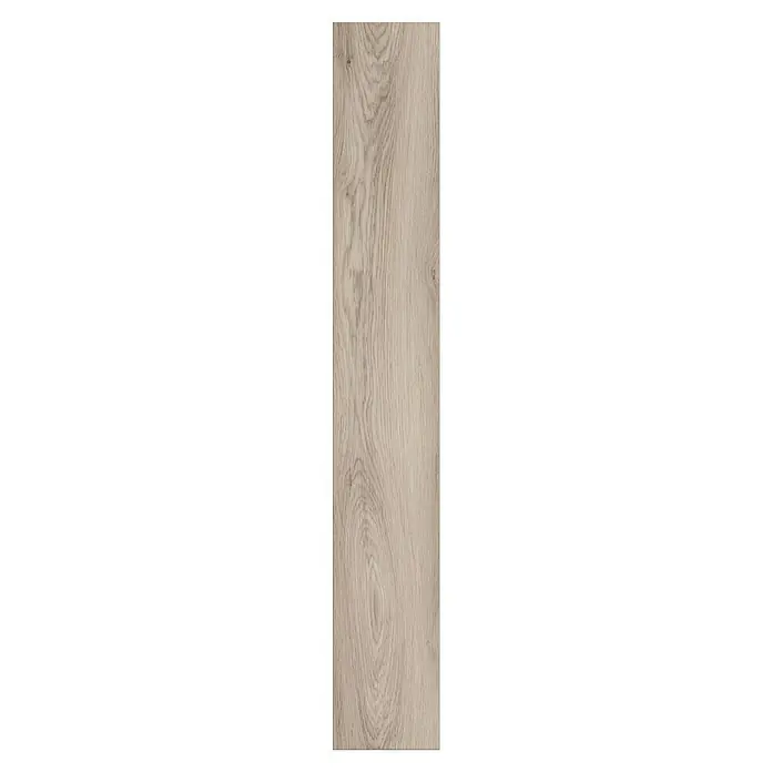 Krono Original Laminat Organic Flex - Pebble Manor Oak, Landhausdiele, 1.288 x 189 x 7 mm - Abbildung einer einzelnen Landhausdiele in hellbrauner Holzoptik mit Maserung für stilvolle Bodenbeläge.