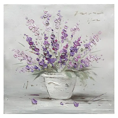 Cuadro pintado a mano Dipinto Flower vase and lilacs