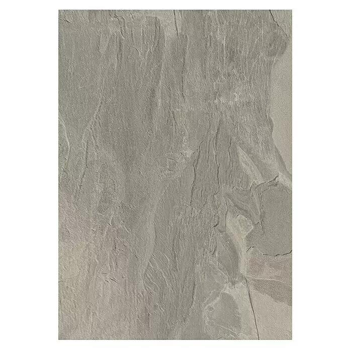 Krono Original Laminatmuster Organic Classic Silverado Slate - 297 x 330 x 8 mm, Fliesenoptik - Grau-beige Fliese mit natürlicher, strukturierter Steinoptik, ideal für Böden oder Wände.