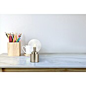 Globo Lámpara de sobremesa redonda Marka (25 W, Ø x Al: 15 x 24,5 cm, Níquel mate, E14) | BAUHAUS