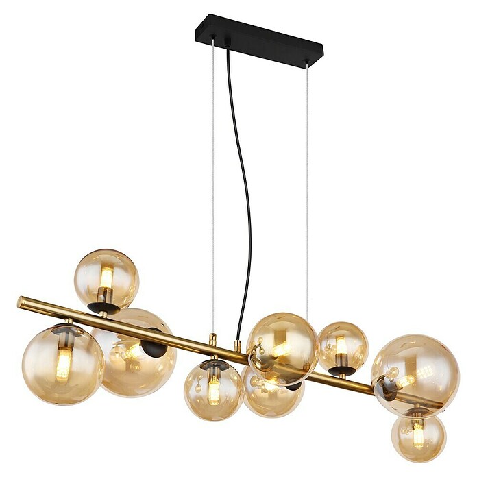 Globo Riha Lámpara colgante (31,5 W, L x An x Al: 86 x 36 x 120 cm, Dorado, G9) | BAUHAUS