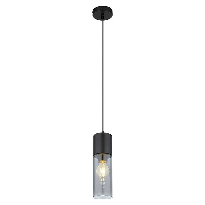 Globo Lámpara colgante Annika (25 W, Ø x Al: 10 x 150 cm, Negro, E27) | BAUHAUS