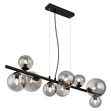 Globo Riha Lámpara colgante (31,5 W, L x An x Al: 86 x 36 x 120 cm, Negro, G9)