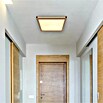 Globo LED-Deckenleuchte Carla (20 W, Warmweiß, Holzoptik, L x B x H: 45 x 45 x 7,5 cm) | BAUHAUS