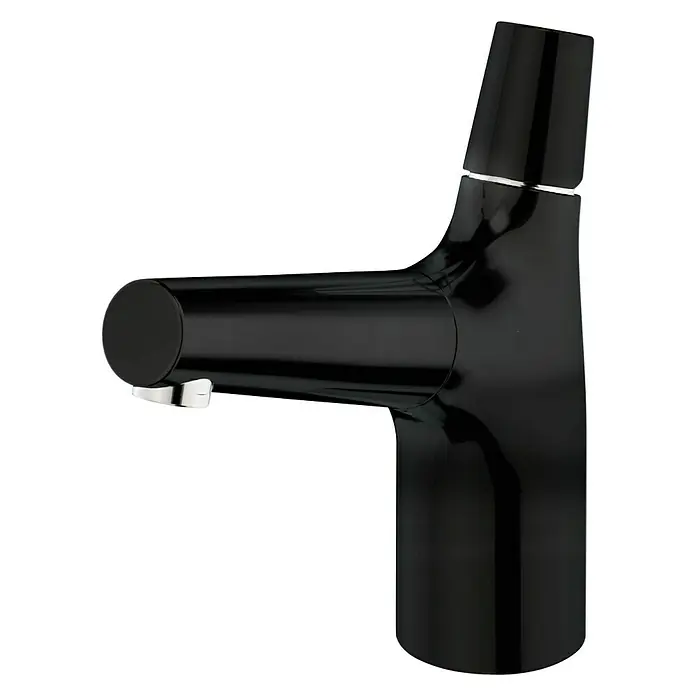 Galindo Grifo de lavabo City - Negro, Resplandeciente - Elegante grifo negro con diseño moderno. Perfecto para cualquier baño, combinando estilo y funcionalidad a la perfección.