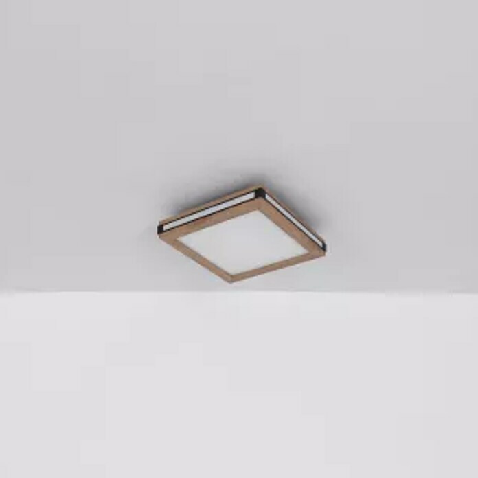 Globo Plafón LED Carla (12 W, Blanco cálido, Marrón, L x An x Al: 30 x 30 x 7,5 cm) | BAUHAUS