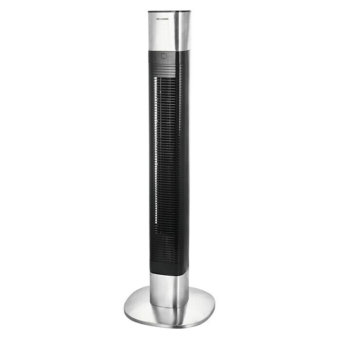 PR Klima Ventilador de torre Touch (Plateado/Negro, 103 cm, 50 W, 1.488 m³/h, Con mando a distancia)