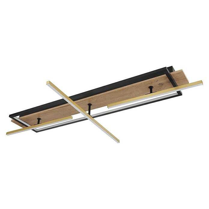 Globo LED stropna svjetiljka Beatrix  (48 W, Topla bijela, Crna, D x Š x V: 1.000 x 605 x 115 mm) | BAUHAUS