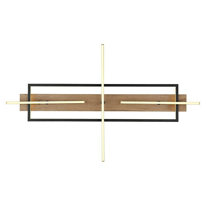 Globo LED stropna svjetiljka Beatrix  (48 W, Topla bijela, Crna, D x Š x V: 1.000 x 605 x 115 mm) | BAUHAUS
