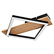 Globo LED-Deckenleuchte Beatrix (12 W, Warmweiß, Holz/Schwarz, L x B x H: 33 x 31 x 5,5 cm, 1 Stk.) | BAUHAUS