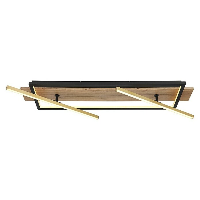 Globo LED stropna svjetiljka Beatrix  (32 W, Topla bijela, Crna, D x Š x V: 815 x 405 x 90 mm) | BAUHAUS
