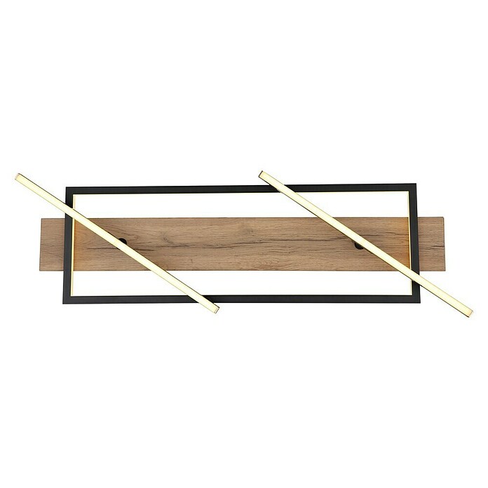 Globo LED stropna svjetiljka Beatrix  (32 W, Topla bijela, Crna, D x Š x V: 815 x 405 x 90 mm) | BAUHAUS