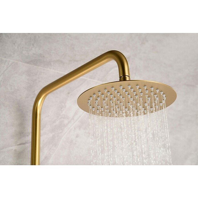 Imex Line Sistema de ducha (Con grifo termostático, Oro) | BAUHAUS