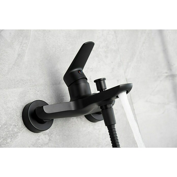 Imex Bélgica Grifo monomando de bañera (Negro, Mate) | BAUHAUS