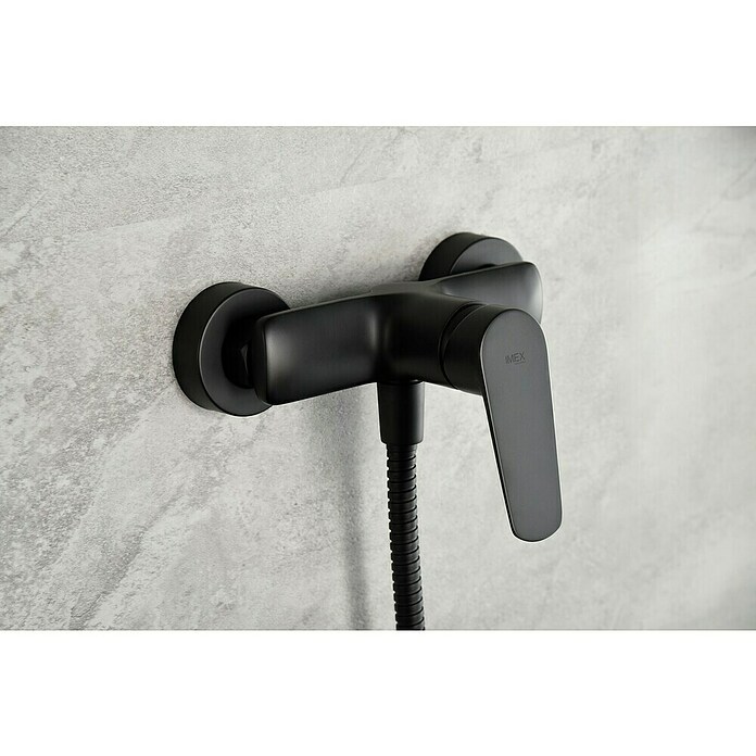 Imex Bélgica Grifo monomando de ducha (Negro) | BAUHAUS