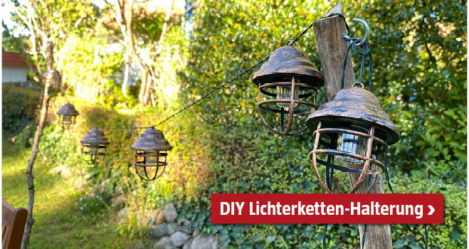 DIY Lichterketten-Halterung