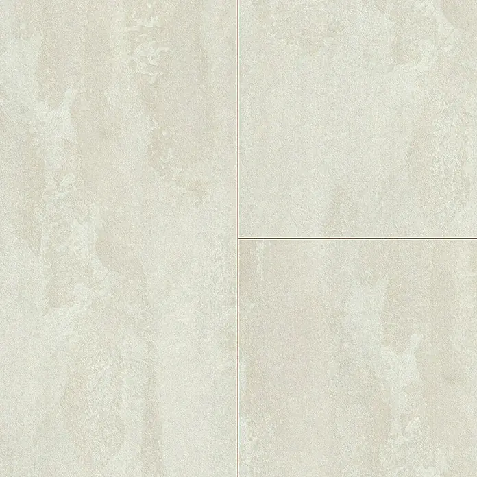 Krono Original Laminat Organic Classic - Ice Flow, Fliese, 638 x 330 x 8 mm - Fliesenmuster in Beige mit einer feinen, steinartigen Textur, ideal für moderne Innenräume. Die quadratischen Fliesen sind stilvoll und strapazierfähig.