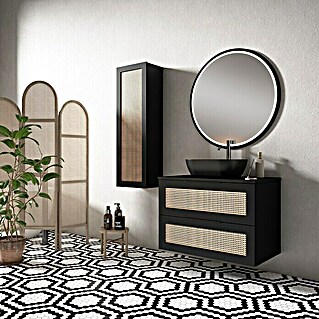 Mueble de lavabo Akua (L x An x Al: 45 x 100 x 55 cm, Negro, Mate)