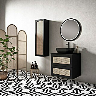Mueble de lavabo Akua (L x An x Al: 45 x 60 x 55 cm, Negro, Mate)