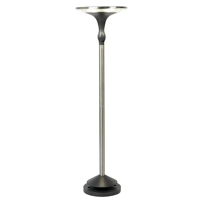 Lutec Baliza exterior LED 2 + panel solar Sun Connec - Altura: 52,5 cm, LED, Gris - Calentador de patio independiente con un elegante tubo de acero inoxidable y base redonda para uso en exteriores.