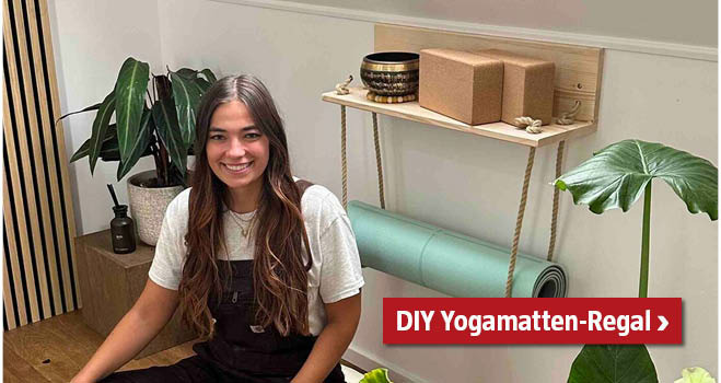 DIY Yogamatten-Regal