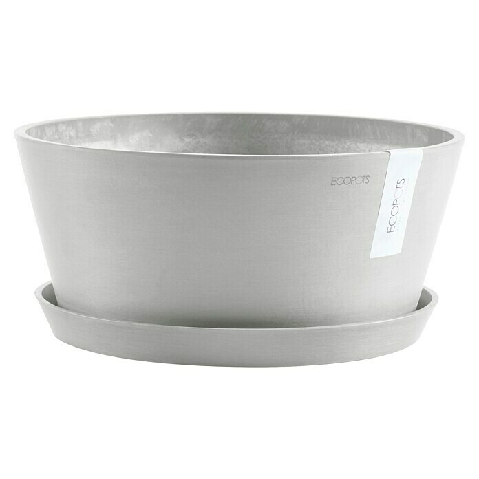 Ecopots Pflanzschale rund Frankfurt (Außenmaß (Ø x H) 50 x 25 cm