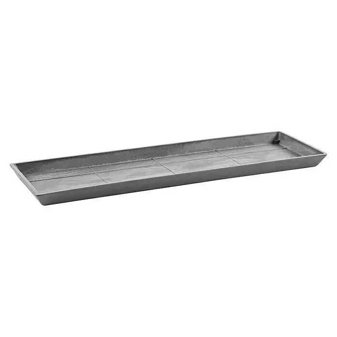 Ecopots Bruges Blumentopf-UntersetzerAußenmaß (L x B x H): 47,5 x 19,5 x 2,5 cm, Kunststoff, Grau
