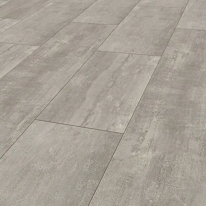 Krono Original Laminat Organic Classic - Crosstown Traffic, Fliese, 638 x 330 x 8 mm - Detailaufnahme von Paneelen in Steinoptik, die ein elegantes und modernes Bodendesign zeigen. Ideal für stilvolle Innenräume.