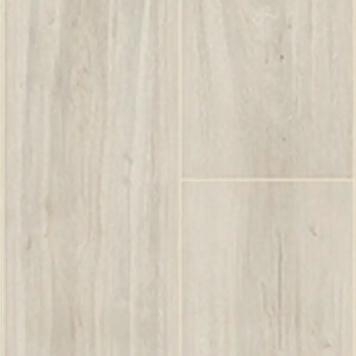 Krono Original Laminatmuster Organic Classic Misty Plains Oak - 297 x 195 x 8 mm, Landhausdiele - Hellfarbige Holzbodenfliesen, die ein modernes und sauberes Aussehen verleihen, ideal für ein stilvolles Interieur mit natürlicher Maserung.