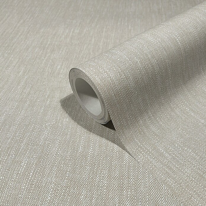 Marburg Heritage Vliestapete Textil-Optik (Beige, Uni, 10,05 x 0,53 m) | BAUHAUS
