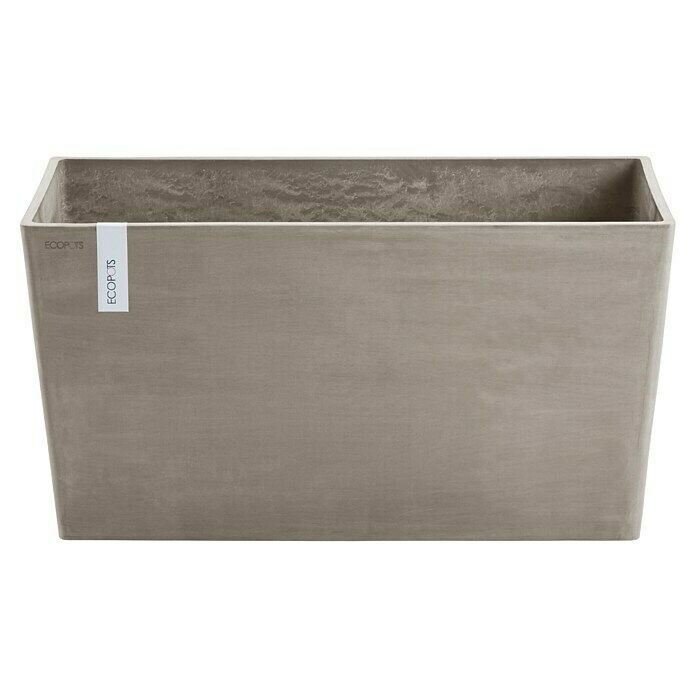 Ecopots Pflanzkasten Paris (Außenmaß (L x B x H): 60 x 26,2 x 40,5 cm, Kunststoff, Braungrau) | BAUHAUS