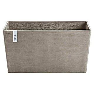 Ecopots Pflanzkasten Paris (Außenmaß (L x B x H): 60 x 26,2 x 40,5 cm, Kunststoff, Braungrau)