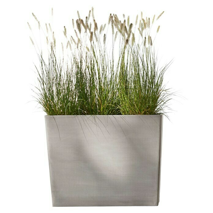 Ecopots Pflanzkasten Paris (Außenmaß (L x B x H): 85,2 x 39,5 x 65,8 cm, Kunststoff, Braungrau, Ausstattung Pflanzgefäß: Rollen) | BAUHAUS
