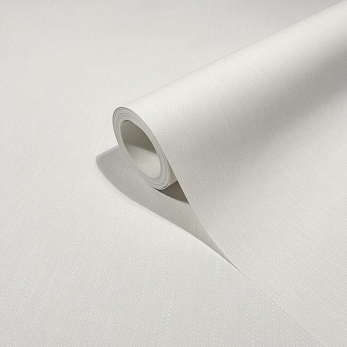 Marburg Heritage Vliestapete Textil-Optik (Grau/Weiß, Uni, 10,05 x 0,53 m) | BAUHAUS