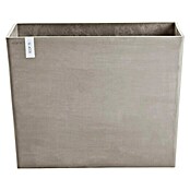 Ecopots Pflanzkasten Paris (Außenmaß (L x B x H): 85,2 x 39,5 x 65,8 cm, Kunststoff, Braungrau, Ausstattung Pflanzgefäß: Rollen) | BAUHAUS