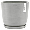 Ecopots Oslo Pflanztopf mit Wasserspeicher (Außenmaß (Ø x H): 25 x 21,4 cm, Kunststoff, Weißgrau) | BAUHAUS
