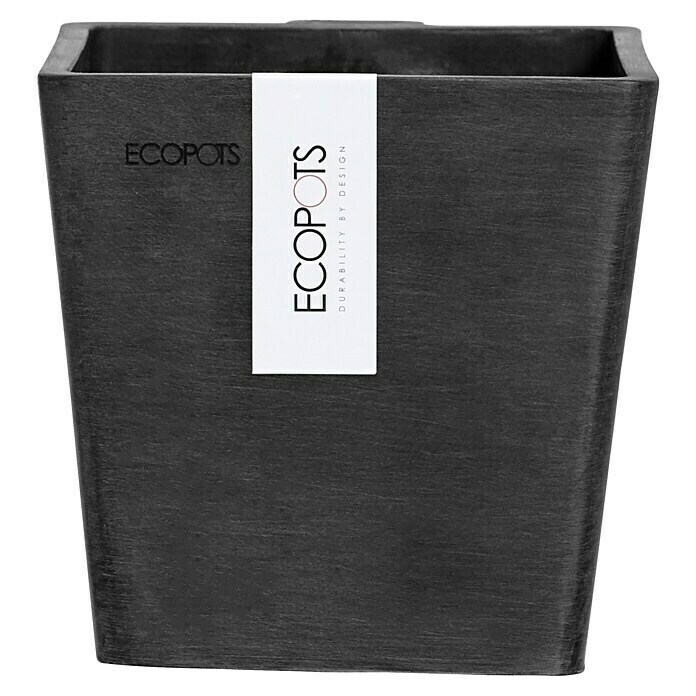 Ecopots Pflanzkasten Manhattan Wall (Außenmaß (L x B x H): 15 x 17,2 x 15 cm, Kunststoff, Dunkelgrau, S) | BAUHAUS