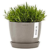 Ecopots Pflanztopf Stockholm (Außenmaß (Ø x H): 16 x 12,5 cm, Kunststoff, Braungrau) | BAUHAUS