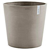 Ecopots Amsterdam Pflanzkübel rund (Außenmaß (Ø x H): 50 x 44,3 cm, Kunststoff, Braungrau, Mit Bewässerungssystem) | BAUHAUS
