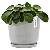 Ecopots Oslo Pflanztopf mit Wasserspeicher (Außenmaß (Ø x H): 25 x 21,4 cm, Kunststoff, Weißgrau) | BAUHAUS