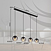 Globo Dallerta Visilica  (60 W, Crna, D x Š x V: 95 x 28 x 120 cm, 4 Kom.) | BAUHAUS