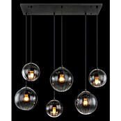 Globo Hängelampe Dallerta (60 W, Schwarz, L x B x H: 93 x 41 x 120 cm, E27, 6 Stk.) | BAUHAUS