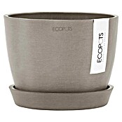 Ecopots Pflanztopf Stockholm (Außenmaß (Ø x H): 16 x 12,5 cm, Kunststoff, Braungrau) | BAUHAUS